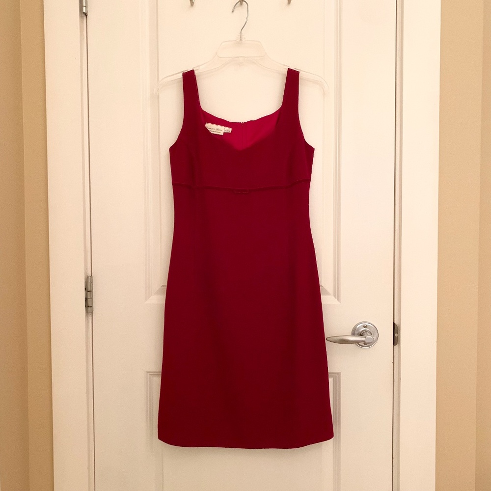 Vintage Charlotte Halton Contemporary Design Sleeveless Lined Red Dress Size 0